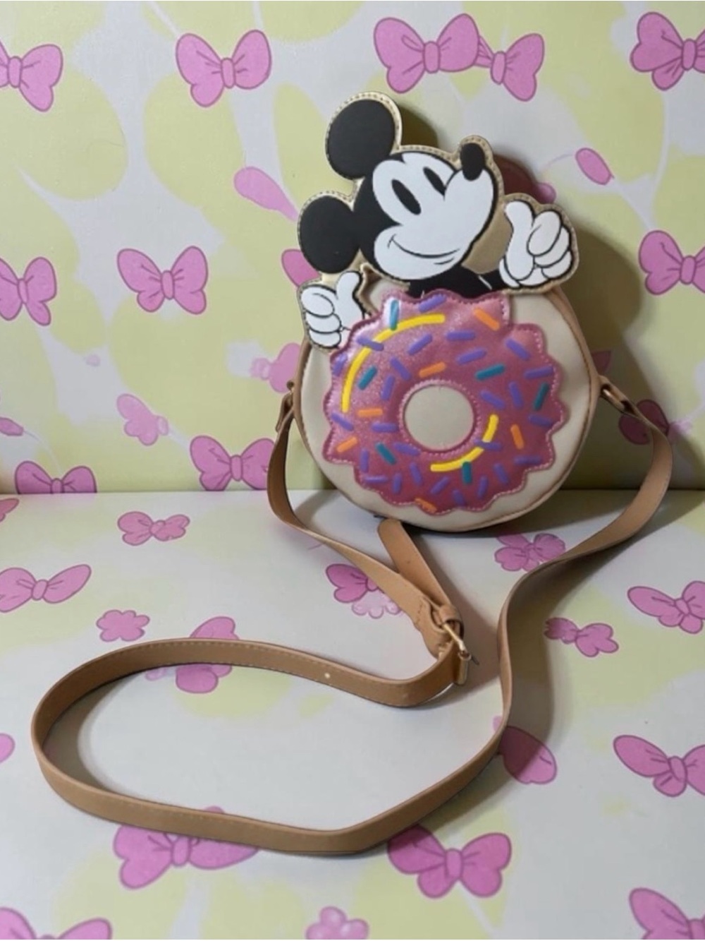 Disney Mickey Mouse Donut‎ Crossbody by Bioform NEW